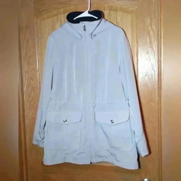 Croft & Barrow gray trench coat size L - Picture 1 of 5